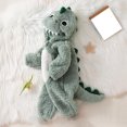 thumbnail image 6 of LIIPEE Baby Cartoon Dinosaur Zip Up Jumpsuit Boys Girls Fall Winter Long Sleeve Fuzzy Hooded Romper, 6 of 9