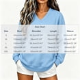 thumbnail image 2 of DISKEBUISS Women's V Neck Sweatshirt Long Sleeve Oversized Top with Kangaroo Pocket for Fall Winter Casual Pullover, 2 of 7