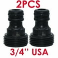 thumbnail image 1 of 2 Pcs/Lot Nipple Connector Hose Connector Threaded Pipe Adapter Drip Irrigation USA 2pcs, 1 of 7
