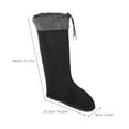 thumbnail image 6 of HEANUJJ 1Pair Plush Thermal Insulated Boot Liners Black Warm Liner Socks for Mens Winter Rain Shoes, 6 of 8