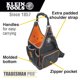 thumbnail image 3 of Bolsa para herramientas Klein Tools Tradesman Pro Tote, 20 bolsillos, 8 pulgadas, 3 of 8