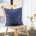 thumbnail image 5 of LALILO Throw Pillow Covers Zigzag Stroke Indigo Ethnic Indigo Blue Cushion Cover 18" x 18", 3942 Pack, 5 of 6