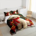thumbnail image 4 of Manfei 3D Christmas Dog Bedding Comforter Set, Cute Pug Animal Twin Comforter Sets, Winter Xmas Tree Gifts Reversible Bedding Set, Breathable Home Decor, 2-Piece, 4 of 9