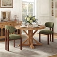 thumbnail image 6 of AFO Upholstered Dining Chairs Set of 4, Solid Wood Dining Room Chairs with Ergonomic Padded Backrest, Modern Chenille Side Chair for Kitchen, Dining Room & Café, Green, 6 of 11