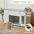 thumbnail image 3 of TIME RAY 63 inch Dog Crate Furniture for Large Dog with 2 Storage Drawer and Cabinet,Dog Cage Furniture with Upward Flapping Crate Door and Dog Bowl Drawer, 3 of 11