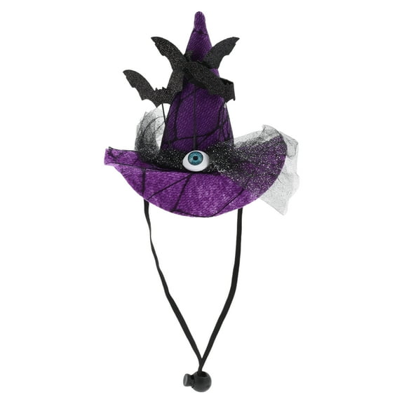 Unique Bargains 1 Pc Eye-catching Pet Holiday Headdress for Halloween 5.12"x5.91" Purple