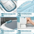 thumbnail image 6 of Trendix Foldable Bathtub with Thermal Cover, 103cm/40.6 Inch Portable Soaking Tub for Adults with Massage Roller, Drain Pipe, Ergonomic Seat, Blue, 6 of 7