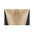 thumbnail image 4 of JewelersClub Black Diamond Accent Sterling Silver A TO Z Initial Pendant, 18", 4 of 4