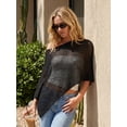 thumbnail image 6 of LMLYSoH Womens Knitted Ponchos Tops Shimmer Solid Shawl Wraps Comfortable Asymmetry Cape for Spring Summer, 6 of 9
