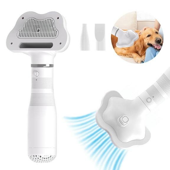 Nebwoak Portable Pet Cat and Dog Blow Drying Brush,Home Pet Blow Drying Comb,Plastic Does Not Fly Hairs,Moderate Wind Quickly Blow Dry Hairs