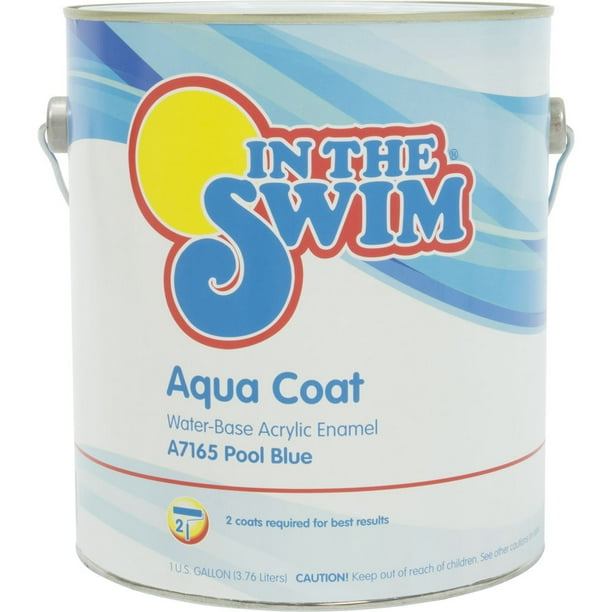 In The Swim Aqua Coat WaterBase Swimming Pool Paint Pool Blue 1