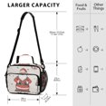thumbnail image 4 of FORMRS Student Insulated Lunch Bag with Shoulder Strap Reusable Cooler Box for School, Beige Christmas Santa, 4 of 9