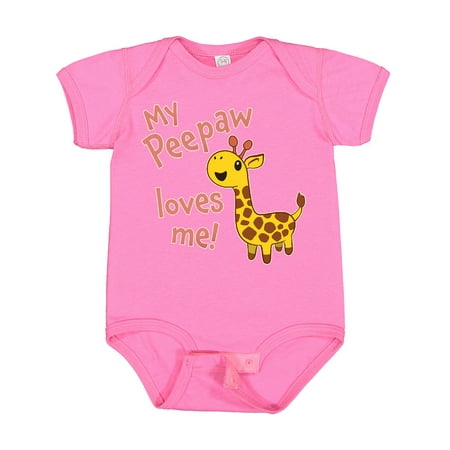 

Inktastic My Peepaw Loves Me- Cute Giraffe Boys or Girls Baby Bodysuit