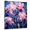 thumbnail image 2 of Designart "Petals of Iris in Pink and Blue Hues II" Irises Metal Art Print, 2 of 5