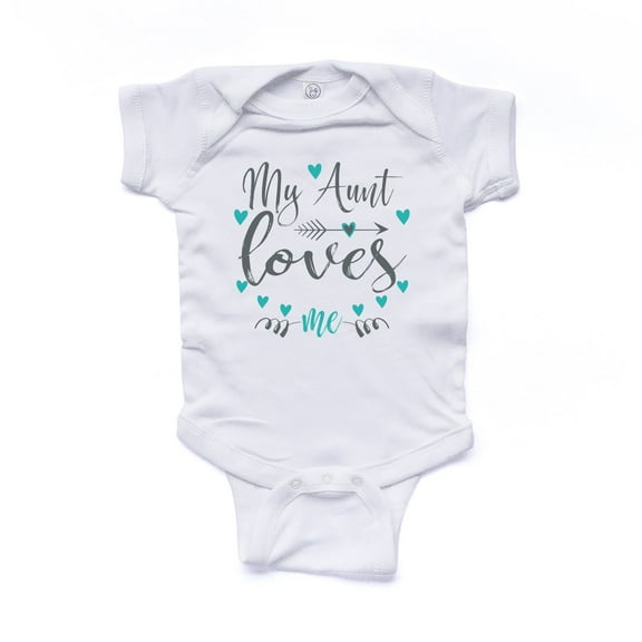 NanyCraft's My Aunt loves me Baby Bodysuit