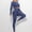 Dark Blue, variant on WEIee Legging Sets for Women 2 Piece Women Workout Sets Crewneck Long Sleeve Shirts Sets Elastic High Waist Leggings Suit Solid Fashion Slim Tracksuit Outdoor Sports Sportswear Black L
