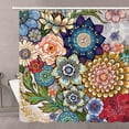thumbnail image 1 of Cortina de ducha Neasow Boho Floral 100% poliéster 180 x 180 cm, 1 of 8