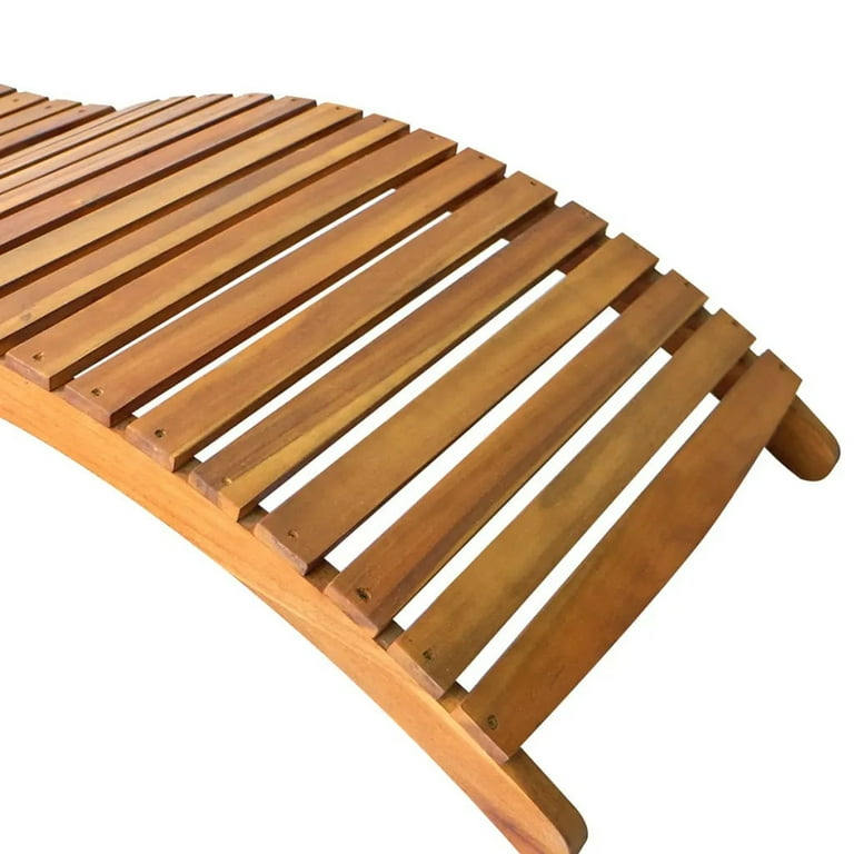 Wooden curved sun lounger sale