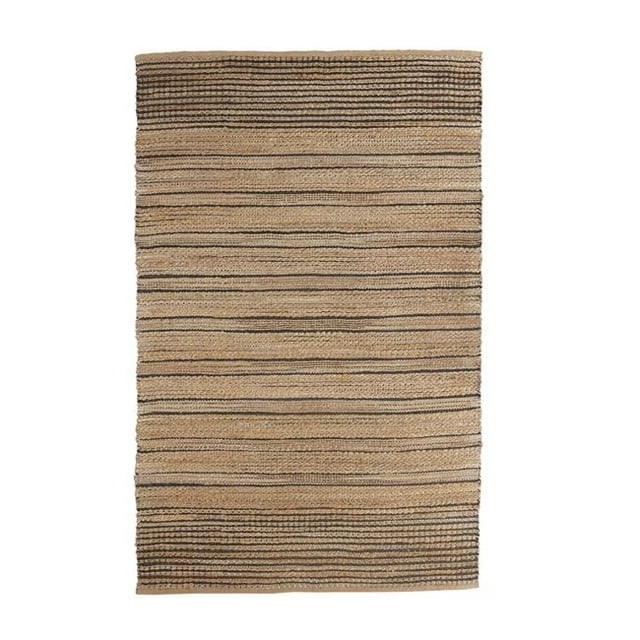 LR Resources NATUR03387MCH7999 Natural Fiber Hand Woven Geometric Triad Rectangle Area Rug