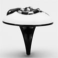 thumbnail image 4 of Two-Tone IP Black Stainless Steel Ring with Epoxy in White for Women Animals Theme White Stone Color Style TK1295 Size 9, 4 of 4
