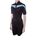 thumbnail image 4 of Henderson Thermoprene 3mm womens front zip wetsuit 18 Petite Black/sky blue, 4 of 5