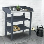 Mod Gray Wood Potting Bench