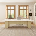thumbnail image 3 of WIAWG 126" W Large Dining Table, 10.5 Ft Rectangular Kitchen Tables for Dining Room Farmhouse Office, 3 of 7