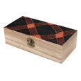 thumbnail image 6 of 7.9×2.3 In Wooden Boxes Durable Easy To Use Dustproof Prevent Slippery Delicate And Cabinet Argyle Plaid DarkSalmon_3, 6 of 8