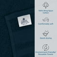 thumbnail image 3 of Dan River Salon Towel Pack of 24 Soft Quick Dry Absorbent Cotton Spa hand Towel - Navy 16x26in, 3 of 8