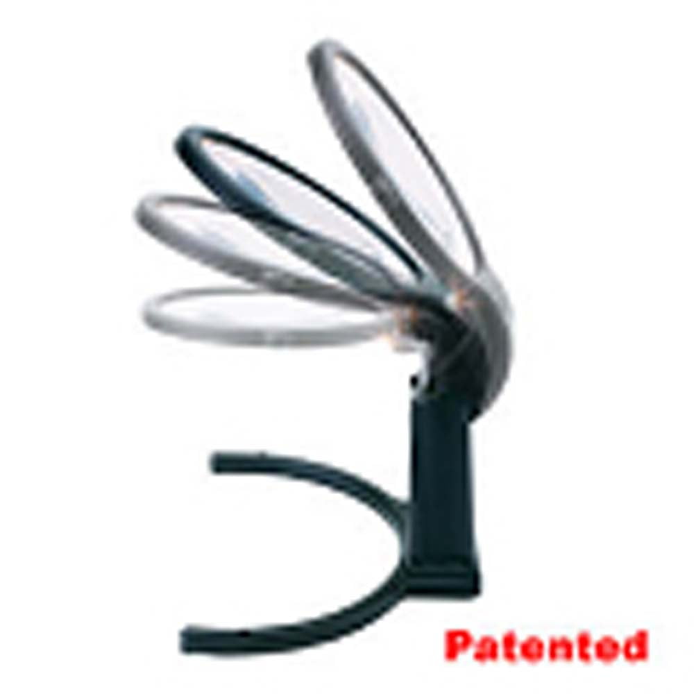 Illuminated 5-in Diameter Hands Free 2x Magnifier