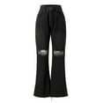 thumbnail image 4 of Aayomet Women Jeans Stretchy Women's Amanda Pull on High Rise Jean,Black XL, 4 of 5