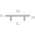 thumbnail image 5 of Premium Satin Nickel Cabinet Pulls - 25 Count Jumbo Pack, 3 Inch Hole Center Solid Steel Hardware for Kitchen and Bathroom Drawers, Weighted Professional Quality with Dual Screw Sizes, 5 of 5
