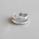 thumbnail image 5 of Ajustable Onda Geométrica Anillo Doble, Ring Geométrico, Estilo Moderno, Joyería de Moda, Perfecto para Oficina, Marco de Metal, Diseño de 2 niveles, 5 of 8