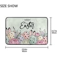 thumbnail image 7 of GZHJMY Easter Bunny and Easter Eggs Floor Mat, Non-Slip Washable Entrance Front Door Rug for Home Indoor Kitchen Bathroom Bedroom, 23.6"x 15.27", 7 of 7