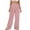 Pink, variant on Hvyesh Women's Flowy Wide Leg Pants Casual Beach Pants High Waisted Drawstring Palazzo Trousers with Pockets