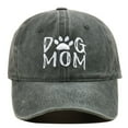 thumbnail image 3 of Yuanlong Baseball Cap Men Women Denim DOG MOM Paw Print Embroidery Washed Bill Hat Daily Comfortable Adjustable Headwear, 3 of 3
