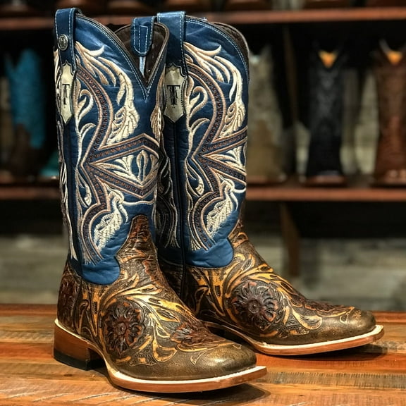 Tanner Mark Women's Jaw Dropper Western Boot Broad Square Toe Oryx 9 M  US