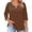 30# Brown, variant on Womens Plus Size 3/4 Sleeve Tops Summer Casual Cut Out Ring Keyhole Neck T-Shirts Loose Fit Tees Tunic Shirts,Army Green,2XL