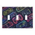 thumbnail image 2 of Neon Gaming Joystick Light Switch Plate Covers 2 Gang Wall Plate Plastics Outlet Covers for Kitchen Home Office Decor, 2 of 8