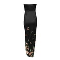 thumbnail image 5 of Women Dresses Plus Sling Shoulder strap Dresses Printed Strapless Sleeveless Sexy Fashion Dresses Black Trendy Skirt Size XL, 5 of 5
