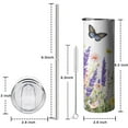 thumbnail image 5 of 20oz Butterfly and Flower Skinny Tumblers Stainless Steel Tumbler with Lid and Straw,Vacuum Insulated Double Wall Travel Tumbler Cups with Cleaning Brush for Coffee,Tea, 5 of 6