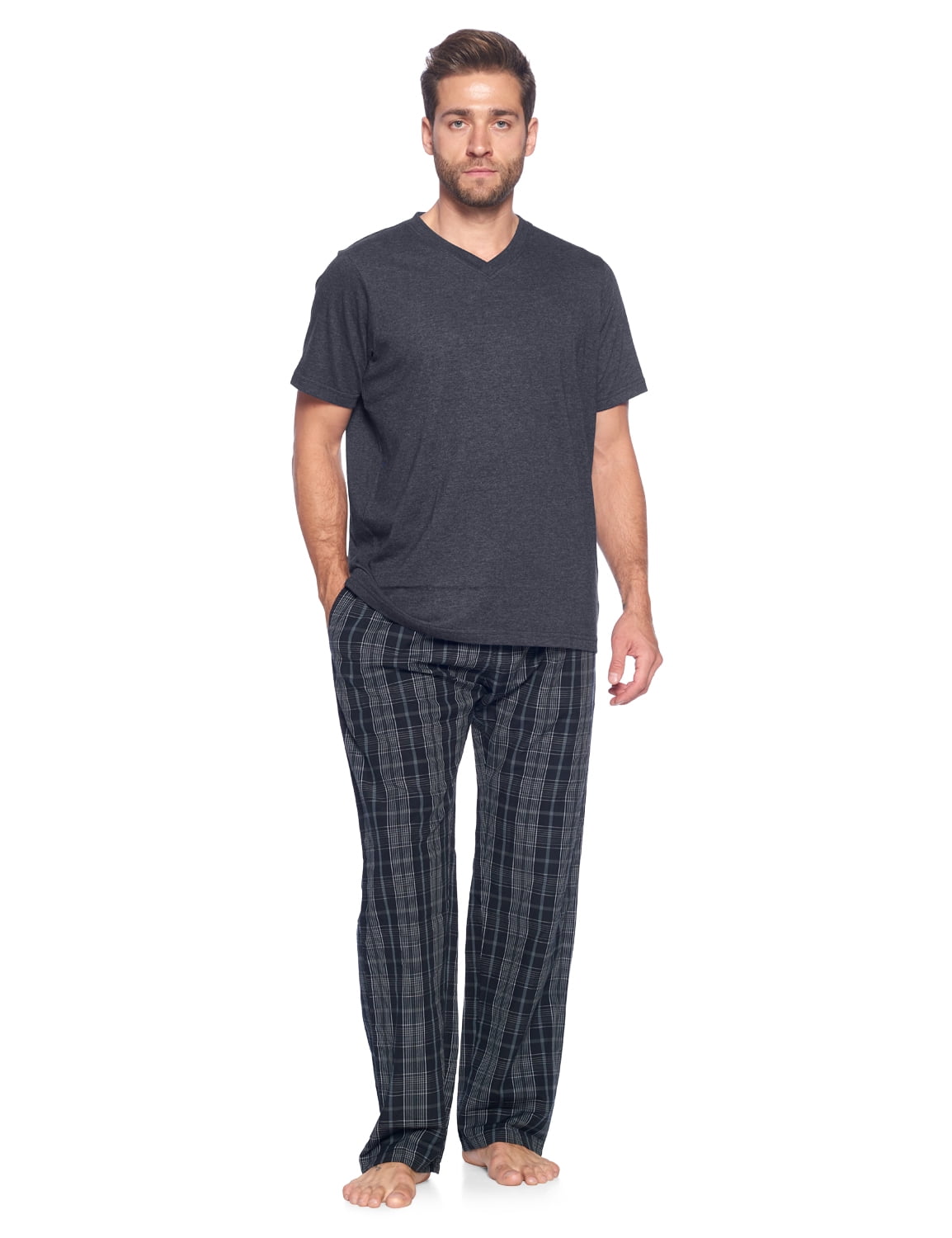 Ashford Brooks Men's Flannel Plaid Nightgown Sleepwear, Long