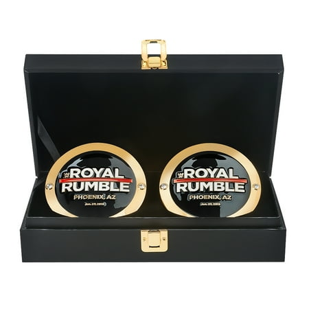 Official WWE Authentic Royal Rumble 2019 Championship Replica Side Plate Box