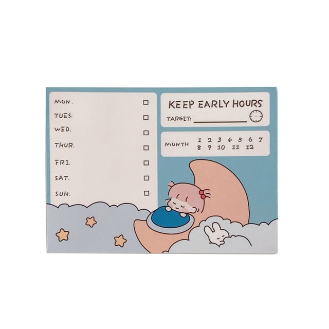 Blocs De Recordatorio Notas de dibujos animados para niña, artesanías en papel, recordatorios de mensajes creativos (estilo H) Ehuebsd Libre de BPA