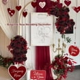 thumbnail image 4 of 12 Pack Burgundy Roses Artificial Flowers with Black Stems Silk Roses Fake Gothic Flowers Bouquet for Valentines Wedding Centerpiece Table Vase Home Indoor Kitchen Party DIY Vampire Decor, 4 of 6