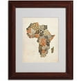 thumbnail image 2 of Trademark Fine Art "Africa Text Map" Matted Framed Art by Michael Tompsett, 2 of 3