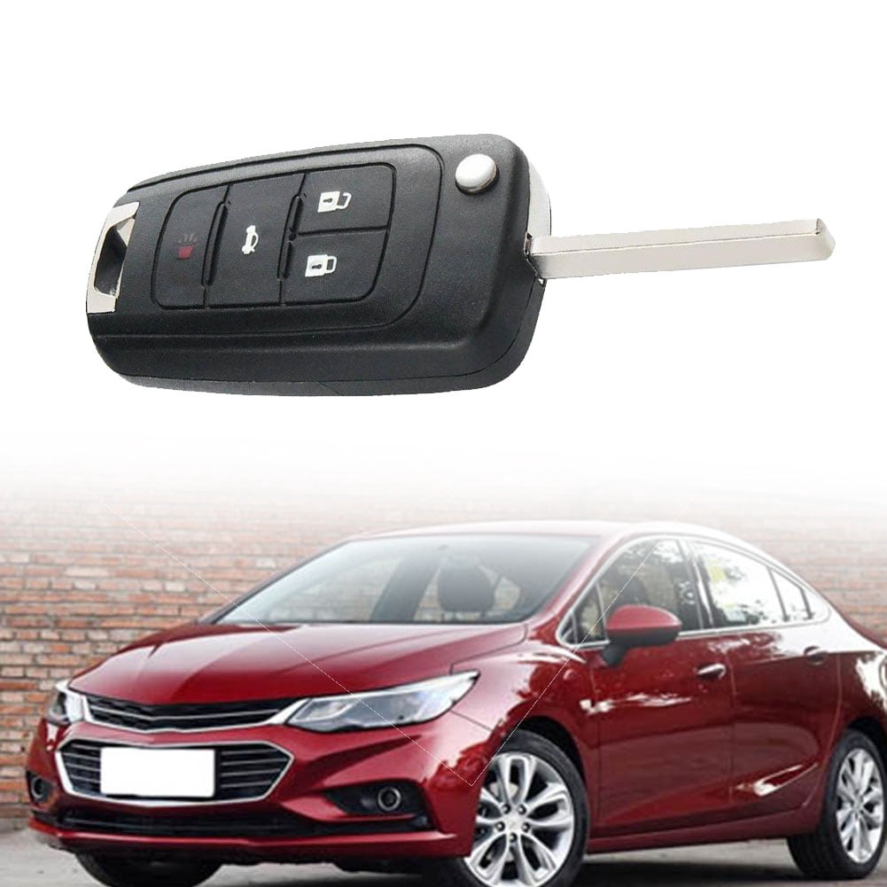 Remote Key Fob For Chevy Cruze 2010 2011 2012 2013 2014 2015 2016 + Free Cut,Black Key Shell