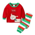 thumbnail image 4 of SILVERCELL Little Boys Girls Christmas Pajamas Toddler Long Sleeve Sleepwear Clothes Set Kids Pjs 2-7 Years, 4 of 7