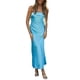 thumbnail image 1 of Txlixc Vestido con Hombros Descubiertos para Mujer, Color sólido Sin Espalda Correa elástica Superficie de Seda Una Pieza Elegante Vestido Largo de una Pieza Txlixc  Casual, 1 of 7
