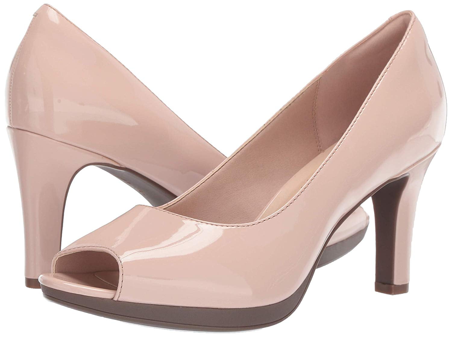 clarks peep toe pumps